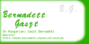 bernadett gaszt business card